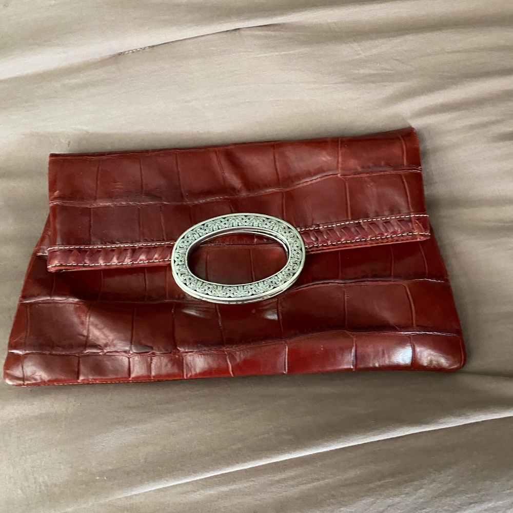 Brighton Leather Fold Over clutch purse